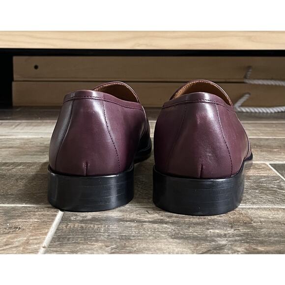 $950 NIB Nettleton Burgundy Leather Almond Toe Tassel Loafers Slip Ons Shoes 12D main image 2